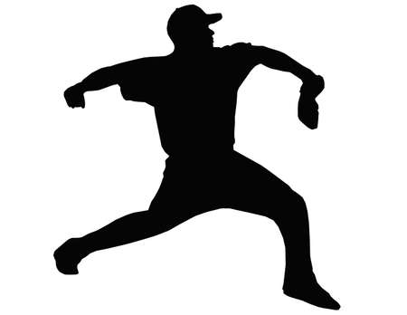 Baseball Pitcher Hiding Ball in Hand When Pitchingのイラスト素材