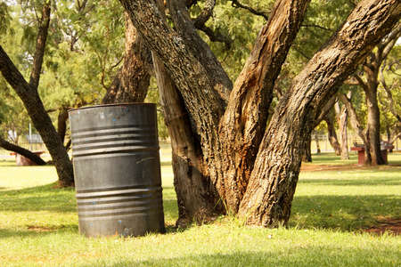 Picture of Wastage Drum Dustbin in Nature Reserveの写真素材
