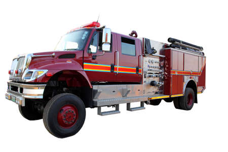 Isolated Picture of a Red Fire Truck