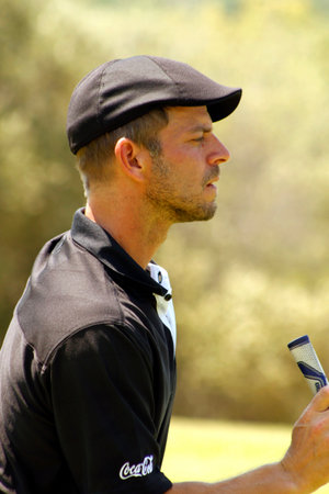 GIOVINAZZO , CARMINE  - NOVEMBER 17: Actor Guest Player Playing at Gary Player Charity Invitational Golf Tournament  November  17, 2013, Sun City, South Africa. Carmine profile portrait picture.のeditorial素材