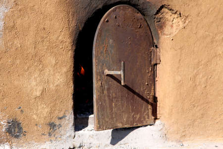 Historic Outdoor Wood Burning Clay Bread Ovenの写真素材