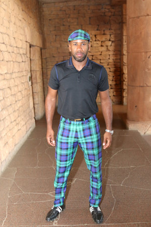 JOSEPH, JOHNATHAN - NOVEMBER 15: Radio Celebrity Playing at Gary Player Charity Invitational Golf Tournament posing for picture on November 15, 2015, Sun City, South Africa.のeditorial素材
