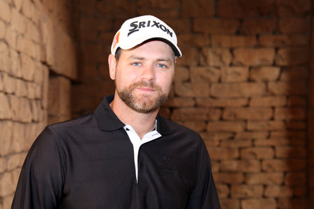 MCFADDEN, BRIAN - NOVEMBER 15: Singer-songwriter and TV presenter Playing at Gary Player Charity Invitational Golf Tournament posing for picture on November 15, 2015, Sun City, South Africa.のeditorial素材