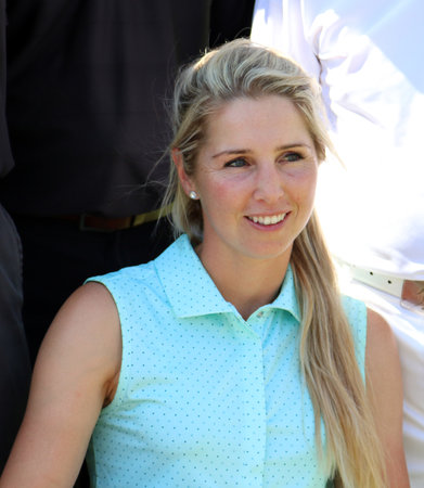 MONTGOMERY, DANIELLA - NOVEMBER 15: Pro Golfer Playing at Gary Player Charity Invitational Golf Tournament posing for picture at closing ceremony on November 15, 2015, Sun City, South Africa.のeditorial素材