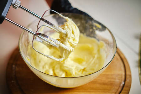 Mixer for mixing cream. close up.の写真素材