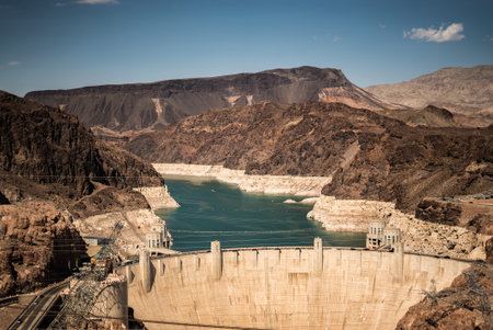 Dam, close to Las Vegas, in Nevada, USA V6の写真素材