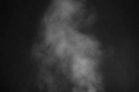 Smoke on a black background. Black and white image of fog.の写真素材