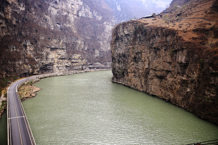 Jinkou River Canyon landscape viewの写真素材