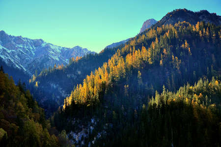 Huanglongshan  in autumnの写真素材
