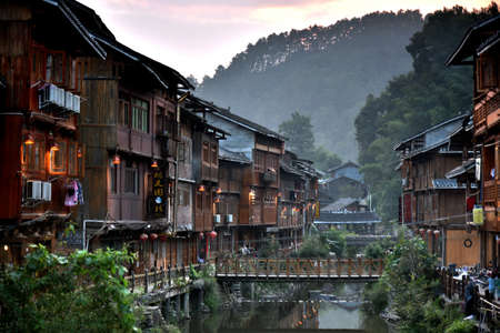 Zhaoxing ancient village traditional buildings