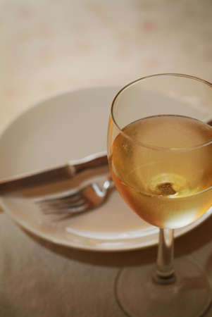 wine glass and table setting