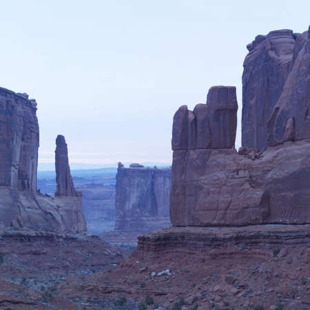 landscape shot of Arches National Parkの写真素材