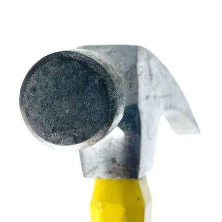 studio close up of the head of a hammerの写真素材