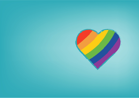 Pride LGBT Rainbow Colorful Shape of Heart Love Abstract Backgroundの写真素材