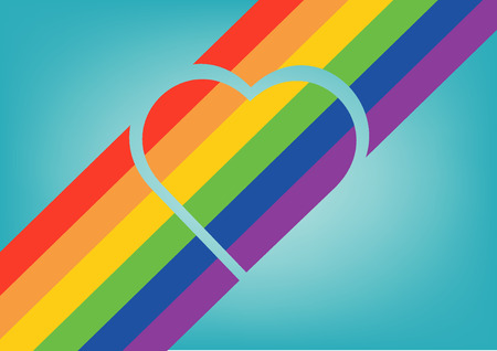 Pride LGBT Rainbow Colorful Shape of Heart Love Abstract Backgroundの写真素材