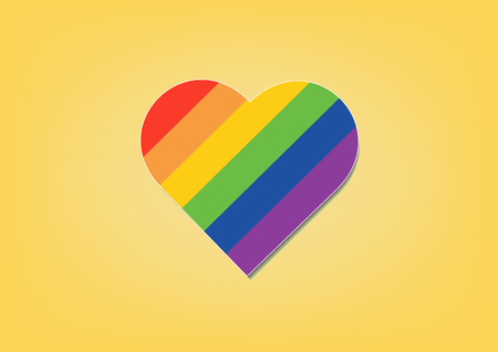 Pride LGBT Rainbow Colorful Shape of Heart Love Abstract Backgroundの写真素材