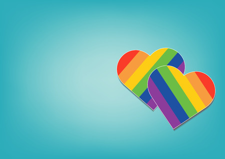 Pride LGBT Rainbow Colorful Shape of Heart Love Abstract Backgroundの写真素材