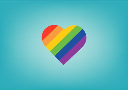 Pride LGBT Rainbow Colorful Shape of Heart Love Abstract Backgroundの写真素材