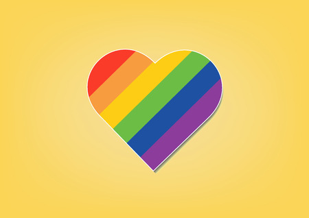Pride LGBT Rainbow Colorful Shape of Heart Love Abstract Backgroundの写真素材