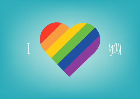 Pride LGBT Rainbow Colorful Shape of Heart Love Abstract Backgroundの写真素材