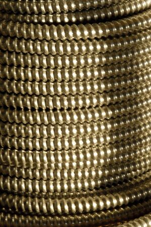 electrical wire on spool zoomed in の写真素材