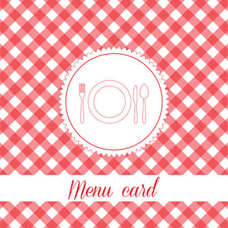 Table cloth menuのイラスト素材