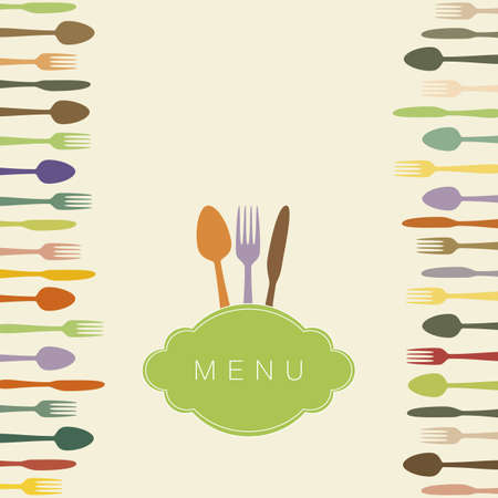 Cutlery Menu illustration.のイラスト素材