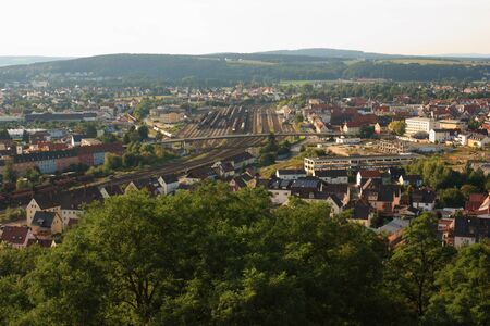 The Bavarian City Schwandorf, Foto was taken from the Tower of the Kreuzberg Churchの写真素材