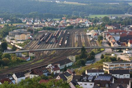The Bavarian City Schwandorf, Foto was taken from the Tower of the Kreuzberg Churchの写真素材