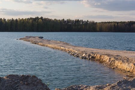 Klausensee the lake next to Schwandorf in Bavaria in springの写真素材