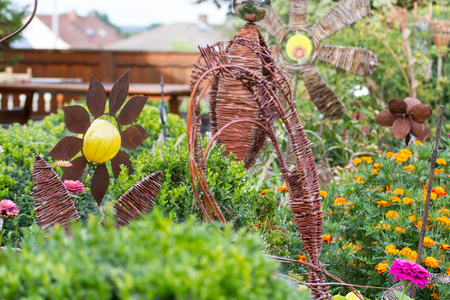 a nice garden in bavaria during summerの写真素材
