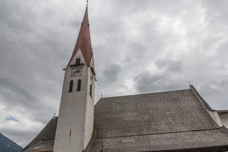 The church of Fuegen in the Zillartal, Fügenの写真素材