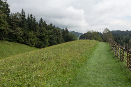 Beautiful Mountain landscape - Fuegen in the Zillertal in Austria, F?genの写真素材