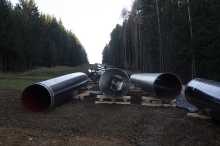 pipeline construction next to Schwandorf in Bavaria