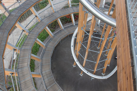 InMotion PARK Steinberg am See. world's largest walk-in inMotion wooden sphere with 40 meters high!...