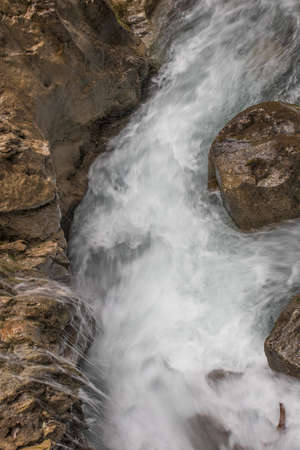 Waterfalls at the Sigmund Thun Klamm next to Saalbach Hinterglemm in Asutriaの写真素材