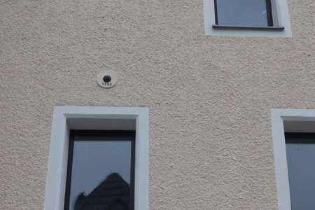 cannon ball in a wall in Schwandorf, Bavariaの写真素材