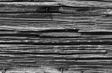 Black and white rotten wood background with copy spaceの写真素材