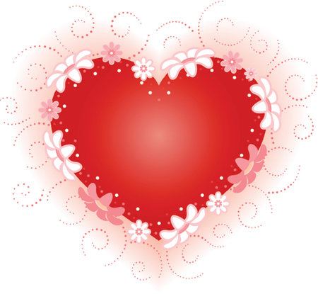 Floral Heartのイラスト素材