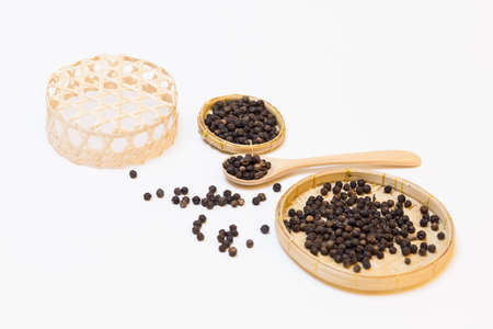 Organic Black pepper Piper nigrumの写真素材