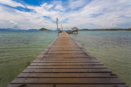 tropical wooden pierの写真素材