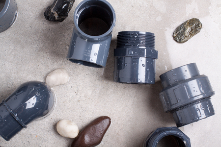 The PVC-U fittings for water.の写真素材