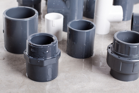 The PVC-U fittings for waterの写真素材
