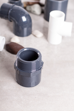 The PVC-U fittings for waterの写真素材