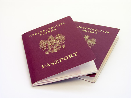 Polish red passports.の写真素材