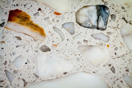 Terrazzo background. Section and cut through the stone.の写真素材