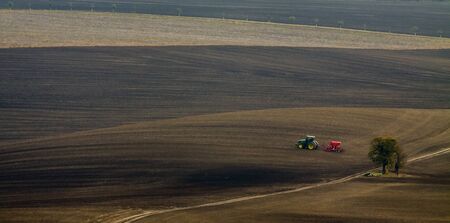 Agricultural work in the field.の写真素材