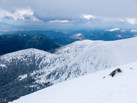 Panoramic view of Tatry Nizkie in Slovakia, Jasna Chopok.の写真素材