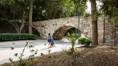 Bridge of Neratzia Castle in Kos, Greece.の写真素材