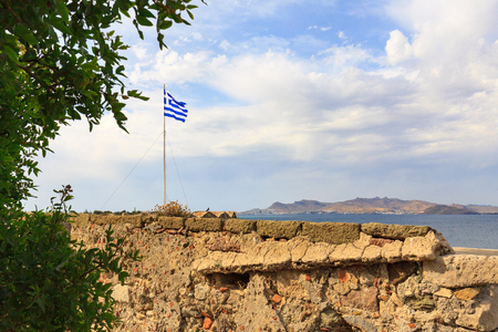Ancient ruins of Neratzia Castle in Kos, Greece.の写真素材